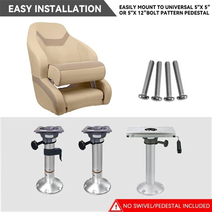 Verstelbare hoogwaardige bootstoel met een robuuste en stabiele basis